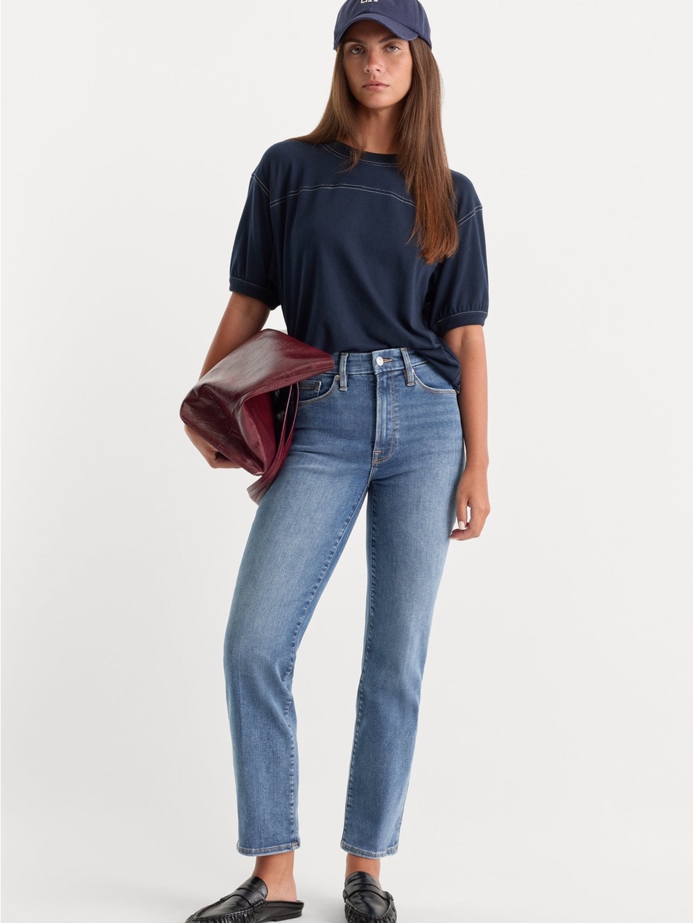Good American Always Fits Good Legs Straight Jeans in Indigo316 Size 6-12